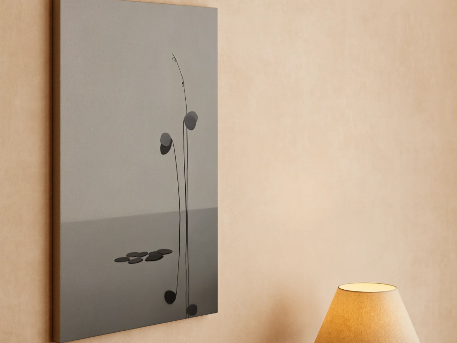 Een schilderij boven het bed: hoe hoog en hoe groot?